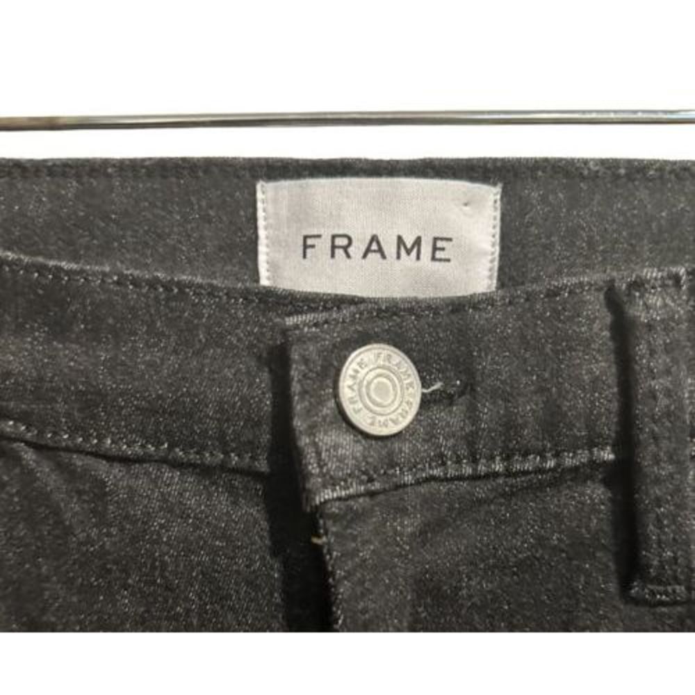FRAME Denim Jeans Women's Size 30 Black Le Skinny de Jeanne High Rise Stretch - Picture 3 of 5